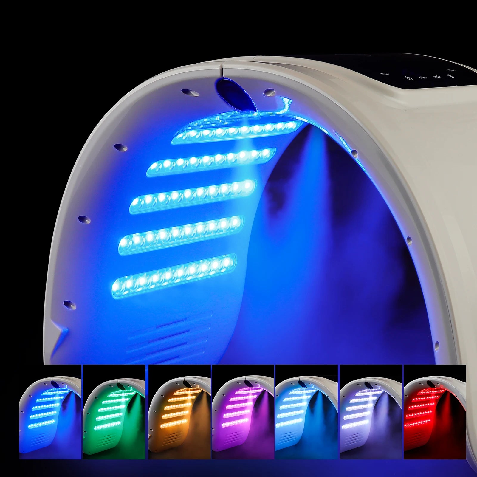 LumiGlow™ 7-Color LED Photon Therapy Device – Professional Skin Rejuvenation & Nano Spray Hydration