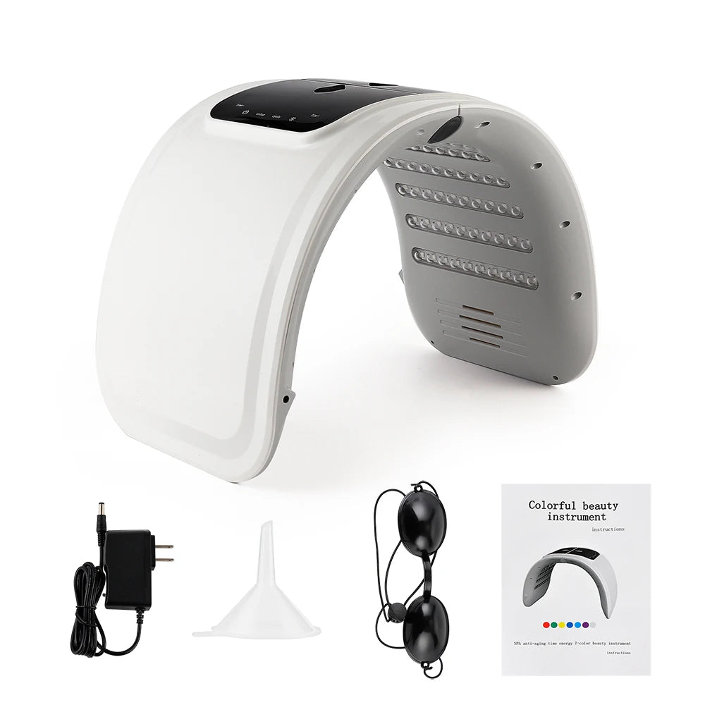 LumiGlow™ 7-Color LED Photon Therapy Device – Professional Skin Rejuvenation & Nano Spray Hydration